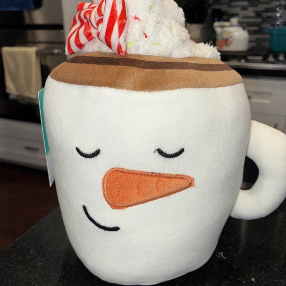 New Pillowfort Mini Weighted Plush Hot Cocoa Mug Snowman Stuffed Toy Kids